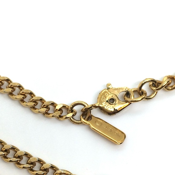 VINTAGE MONET GOLD TONE CHAIN LINK NECKLACE 27" LONG CIRCLE STATIONS LUXURIOUS - Picture 15 of 16